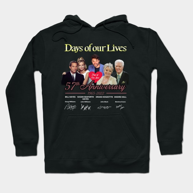 Days Of Our Lives 55Th Anniversary 1965 2020 Signatures Hoodie by Den Tbd
